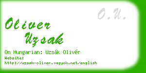 oliver uzsak business card